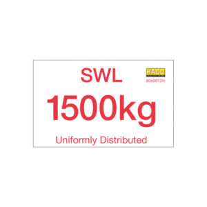 Label SWL 1500 kg HACO - 6040012H