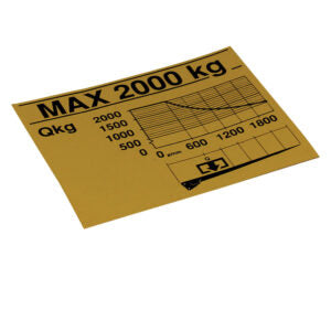 Label diagram 2000 kg Zepro - 6014031L