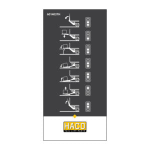 Label control box 3-button HACO - 6014037H