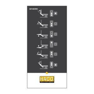 Label 4-button left HACO - 6014039H