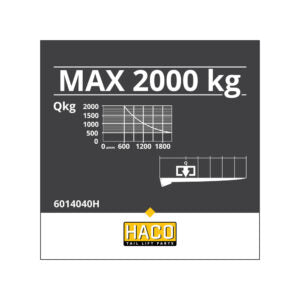 Label diagram 2000 kg HACO - 6014040H