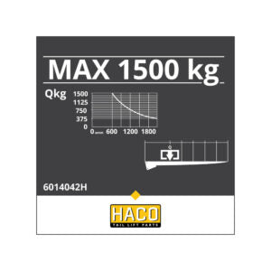 Label diagram 1500 kg HACO - 6014042H
